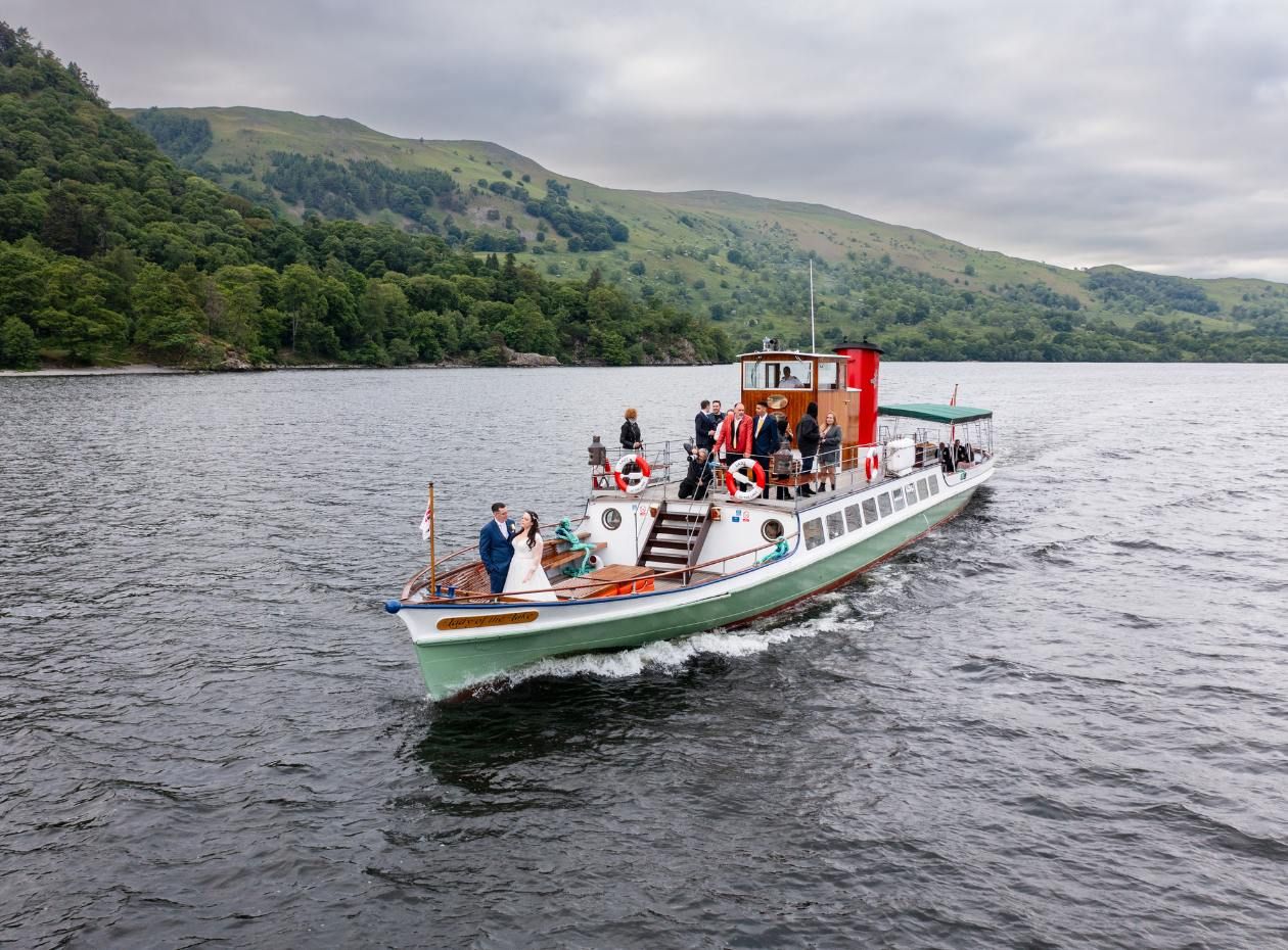 Ullswater 'Steamers' wedding reception lake cruise