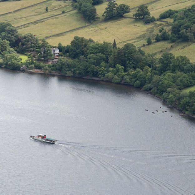 M.Y. Lady of the Lake captured from up on Hallin Fell! 